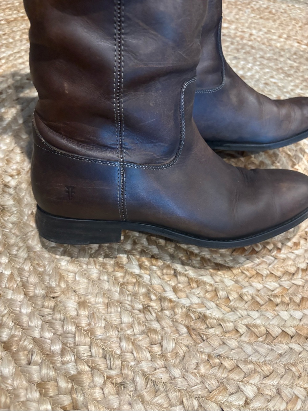 Tall Brown Leather Women’s Boots - Frye - Picture 6 of 13